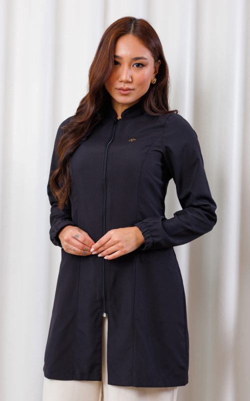 jaleco-preto-oxfordine-poliester-manga-longa-gola-padre-ziper-destacavel-estudante-medicina-estetica-clinica-saude-feminino