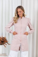 Jaleco-Teddy-Gabardine-Tecido-Leve-Verao-Inverno-Rose-Manga-Longa-Manga-Princesa