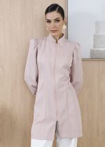jaleco-feminino-rose-gabardine-poliester-manga-longa-bufante-medicas-doutoras-estetica-clinica-equipes-mulheres-saude