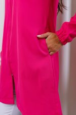 jaleco-feminino-oxfordine-rosa-pink-funcional-poliester-gola-padre-ziper-confortavel-medicas-clinicas-esteticas-saude