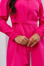 jaleco-oxfordine-feminino-rosa-pink-funcional-poliester-gola-padre-ziper-confortavel-medicas-clinicas-esteticas