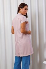 jaleco-gabardine-poliester-luana-rose-manga-curta-funcional-atemporal-fresco-leve-macio-manga-tulipa-abertura-costas-medica-clinica-estetica-saude