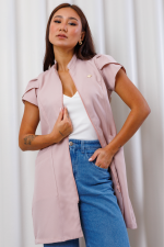 jaleco-gabardine-poliester-luana-rose-manga-curta-funcional-atemporal-fresco-leve-macio-manga-tulipa-gola-padre-medica-clinica-estetica-saude