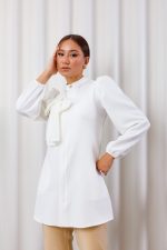 jaleco-branco-alfaiataria-elegante-chique-off-white-laço-chiffon-diferenciado-medica-esteticista-clinica-soltinho