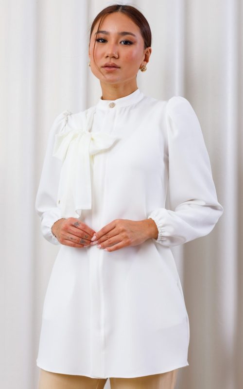 jaleco-branco-alfaiataria-elegante-chique-off-white-laço-chiffon-diferenciado-medica-esteticista-clinicas-saude