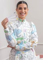 jaleco chic elegante bonito estetica saude jussara nunes loja comprar