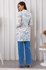 jaleco-colorir-ludico-para-pintar-interaçao-paciente-pediatria-medicas-gola-padre-punho-elastico-soltinho-confortavel-oxfordine-estampado-animais