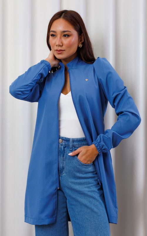 jaleco-oxfordine-azul-jeans-funcional-poliester-gola-padre-ziper-amarraçao-confortavel-medicas-clinicas-esteticas