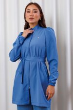 jaleco-oxfordine-azul-jeans-funcional-poliester-gola-padre-ziper-confortavel-medicas-clinicas-esteticas-saude