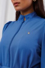 jaleco-oxfordine-azul-jeans-funcional-poliester-gola-padre-ziper-confortavel-medicas-clinicas-esteticas-saude-mulher