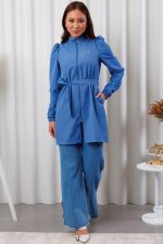 jaleco-oxfordine-feminino-azul-jeans-funcional-poliester-gola-padre-ziper-confortavel-medicas-clinicas-esteticas