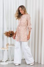 Jaleco-Chic-Estampa-Vintage-Oxford-Tecido-Leve-Verao-Manga-Longa-Manga-Princesa