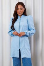 jaleco-azul-gabardine-poliester-feminino-saude-basico-gola-padre-punho-elastico-ziper-destacavel-universitario-medicina-esteticista-clinica-chique