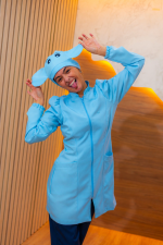Touca Cirúrgica Unissex Ajustável Gabardine Elefante Azul