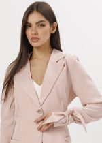 jaleco-risca-de-giz-rose-blazer-feminino-laços-medicas-estetica-saude-mulher