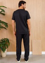 scrub-conjunto-pijama-cirurgico-masculino-luiz-preto-poliester-cagardine-enfermeiro-medico-hospital-clinica-masculino-saude