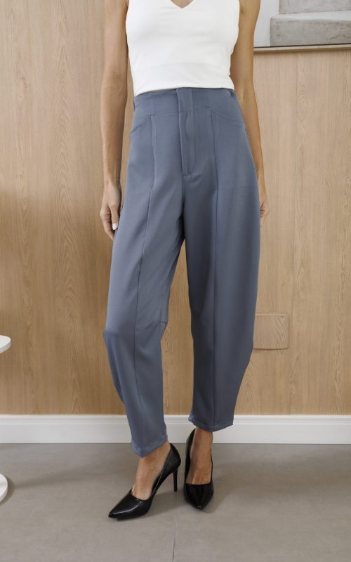 Calça Feminina Elegante Alfaiataria Catarina Cinza